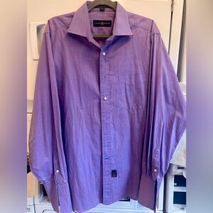 Tommy Hilfiger Lavender Button Down Shirt with French Cuffs
